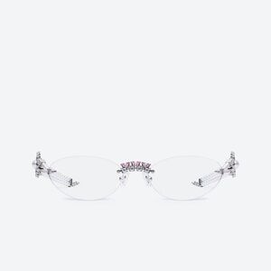 Elegant Silver and Pink Women's Glasses